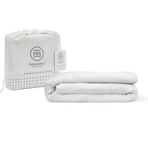 Threadmill White Cotton Duvet Cover King size